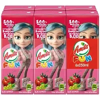 Amita Fun Κόκκινη Φρουτοπότο 6x250ml