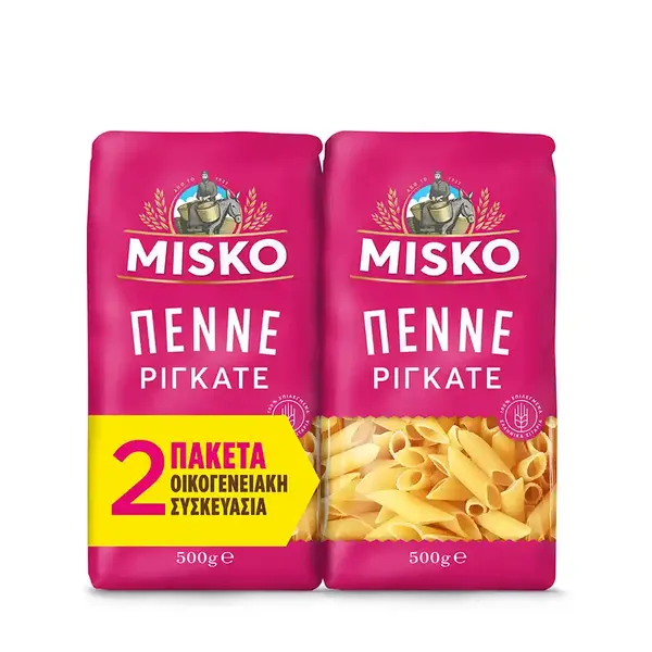 Misko Πέννε Ριγκάτε Οικογενειακή Συσκευασία 2x500γρ.
