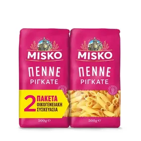 Misko Πέννε Ριγκάτε Οικογενειακή Συσκευασία 2x500γρ.