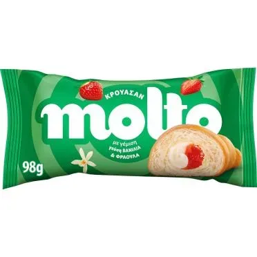 Molto Κρουασάν Βανίλια-Φράουλα 98G