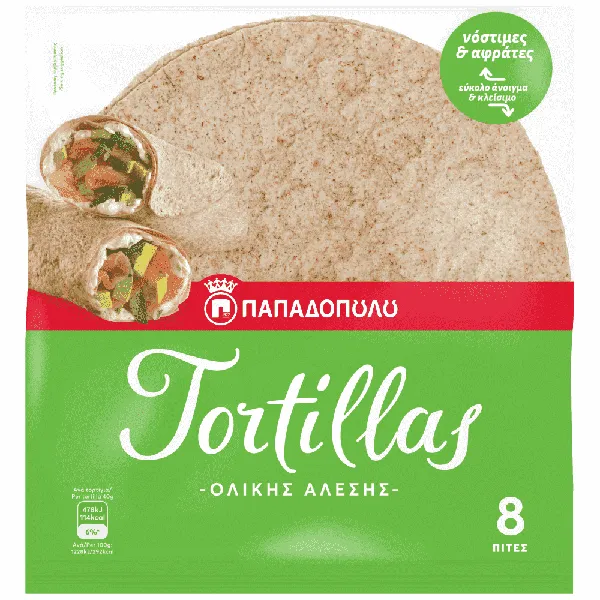 Tortillas ολικής άλεσης