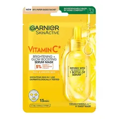 L'oreal Garnier Skin Active Υφασμάτινη Μάσκα Προσώπου Vitamin C 28γρ.