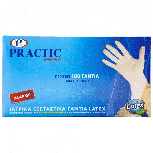 PRACTIC Γάντια Latex Extra Large 100τεμ