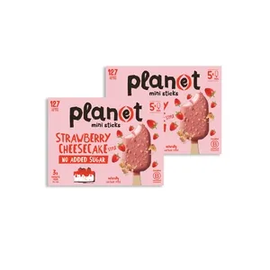 PLANET Strawberry Cheesecake No Sugar Φυτικό Παγωτό 5*45gr