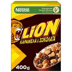 Nestle Lion Δημητριακά Ολικής Άλεσης Με Καραμέλα & Σοκολάτα 400γρ.