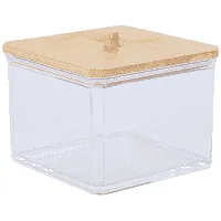 Home Comfort Πλαστική Θηκή Τετράγωνη Με Bamboo Καπάκι