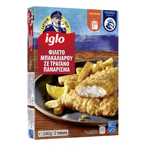 Iglo Φιλέτο Μπακαλιάρου Πανέ 240γρ.