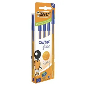 Bic Cristal Fine Στυλό Μπλέ 4τεμ.