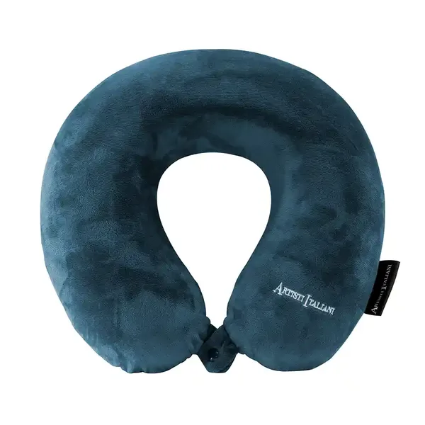 Μαξιλάρι ταξιδίου ARTISTI ITALIANI βελουτέ με κουμπί 30Χ30εκ. μπλε, μαύρο, ροζ