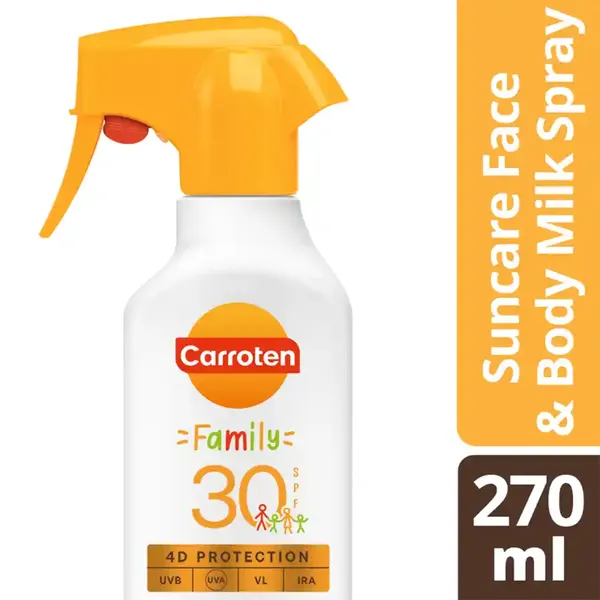 Carroten Αντηλιακό Γαλάκτωμα Σπρευ Family Trigger SPF30 270ml