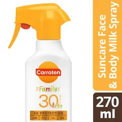 Carroten Αντηλιακό Γαλάκτωμα Σπρευ Family Trigger SPF30 270ml