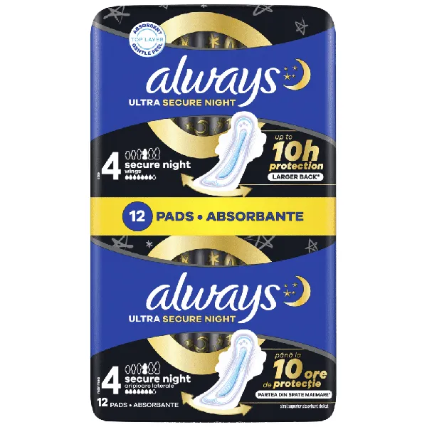 ALWAYS secure night σερβιέτες ultra 12τεμ.