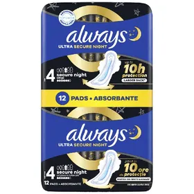 ALWAYS secure night σερβιέτες ultra 12τεμ.