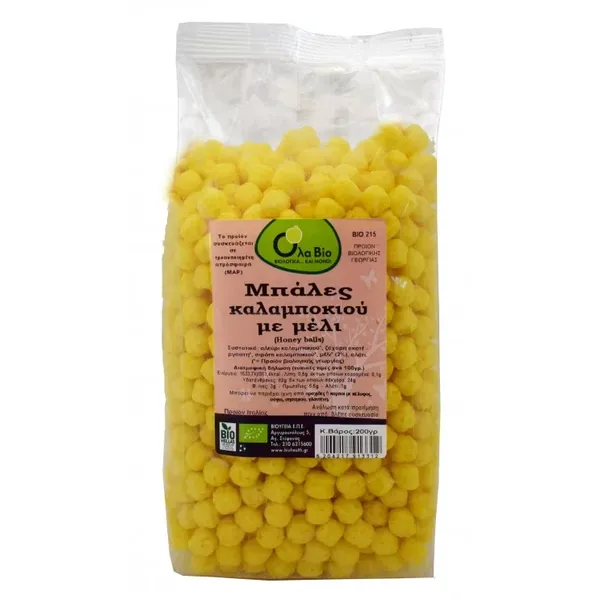 ΒΙΟΑΓΡΟΣ Μπαλίτσες Καλαμποκιού με Μέλι 200 GR