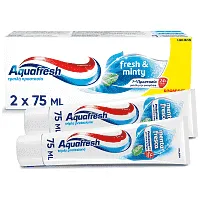 AQUAFRESH Οδοντόκρεμα Fresh & Minty 2x75ml