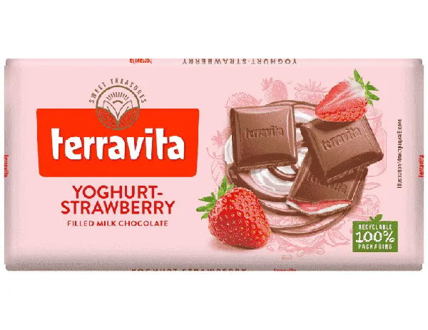 σοκολάτα με γέμιση φράουλα 100g