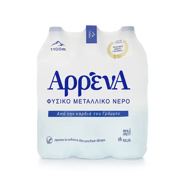 Arrena Φυσικό Μεταλλικό Νερό 6x1,5lt. (Μέγιστη Ποσότητα 5τεμ.)