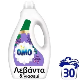 OMO Υγρό Απορρυπαντικό Πλυντηρίου Ρούχων Λεβάντα & Γιασεμί 30ΜΕΖ