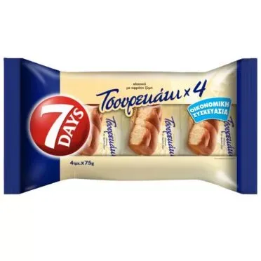 7DAYS ΤΣΟΥΡΕΚΙ ΚΛΑΣΙΚΟ 4X75G