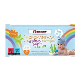 μωρομάντηλα χαμομήλι ή aloe & χαμομήλι 100 τεμ.