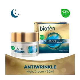 BIOTEN Hyaluronic Gold Κρέμα Νύχτας Αντιρυτιδική Replumping 50ml