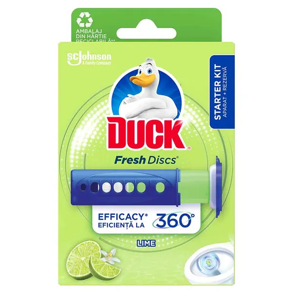 Duck Fresh Discs Gel Καθαρισμού Τουαλέτας Λάιμ 36ml.