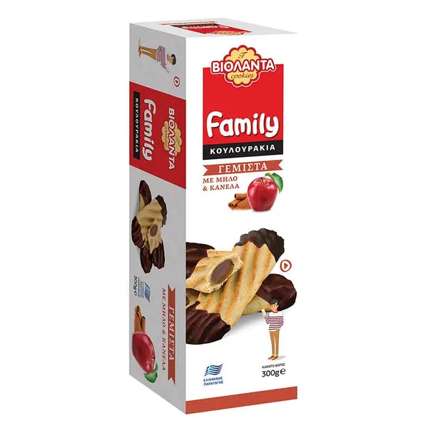 Βιολάντα Family Κουλουράκια Γεμιστά Με Μήλο & Κανέλα 300γρ.