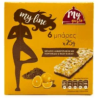 My Gusto My Line μπάρες κακάο-πορτοκάλι 6τεμ