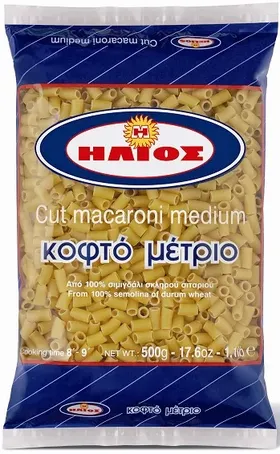 κριθαράκι ή κοφτό μέτριο ή πέννες ριγέ