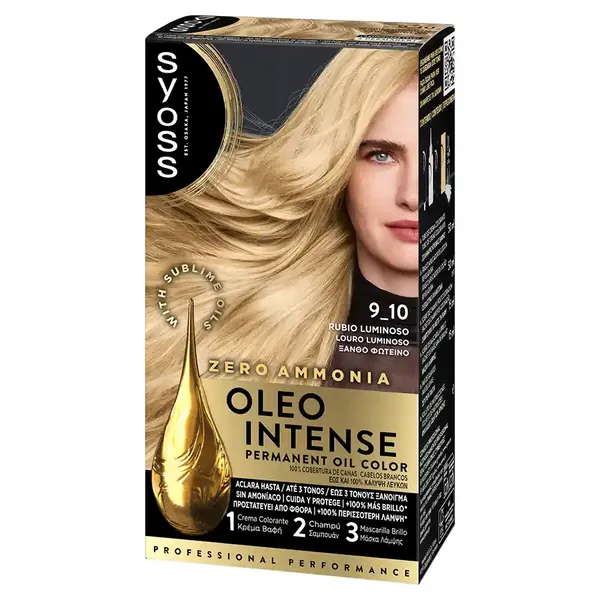 Syoss Oleo Intense Βαφή Μαλλιών Ξανθό Φωτεινό 9-10