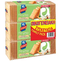 Αλατίνη Πτι-Μπερ Κλασικό Χωρίς Ζάχαρη 3X225gr Οικογενειακή Συσκευασία