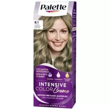 Palette Μόνιμη Κρέμα Βαφή Μαλλιών 8.1 ΞΑΝΘΟ ΑΝΟΙΧΤΟ ΣΑΝΤΡΕ