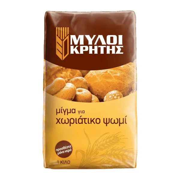 Μίγμα για χωριάτικο ψωμί ΜΥΛΟΙ ΚΡΗΤΗΣ 1kg