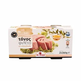MrGrand Τόνος Φιλέτο Σε Ελαιόλαδο 2x160γρ.