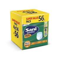 Ελαστικό Εσώρουχο Ακράτειας Medium No2 Monthy Pack Sensitive Pants Sani 56τεμ