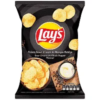 LAY'S sour cream & μαύρο πιπέρι 120γρ.
