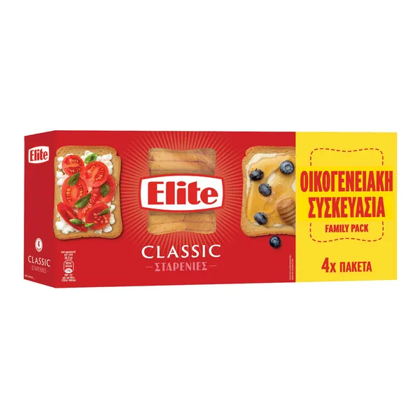 Φρυγανιές Elite Σταρένιες 4x125gr