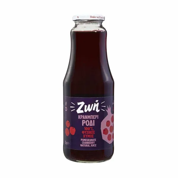 Ζωή Χυμός Ρόδι Κράνμπερι 1lt.