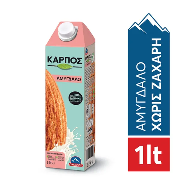 ρόφημα καρπός αμυγδάλου χωρίς ζάχαρη 1lt