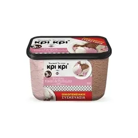 ΚΡΙ ΚΡΙ Βανίλια Κακάο Φράουλα Οικογενειακό Παγωτό 1500gr