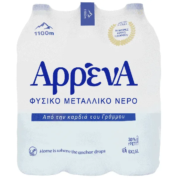ΑΡΡΕΝΑ Φυσικό Μεταλλικό Νερό 6x1,5lt