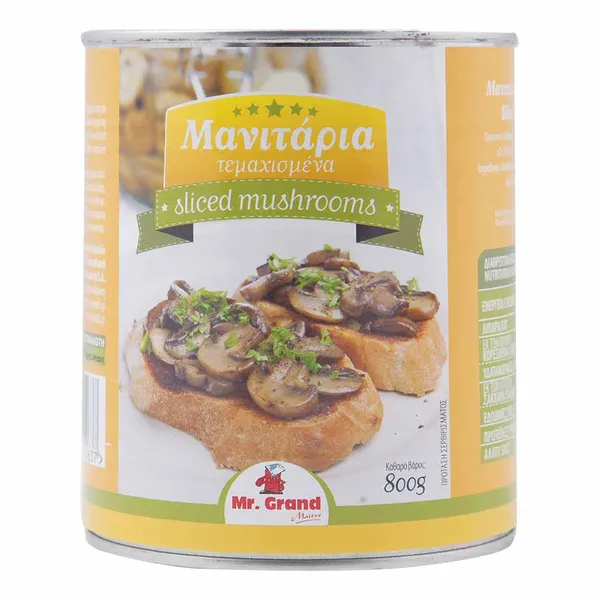 MrGrand Μανιτάρια Tεμαχισμένα 800γρ.