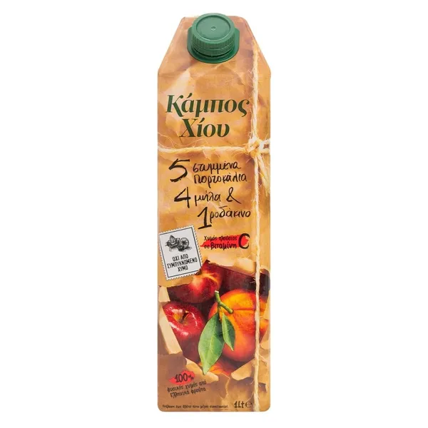 Φρέσκος Φυσικός Χυμός Μήλο Πορτοκάλι Ροδάκινο 1lt