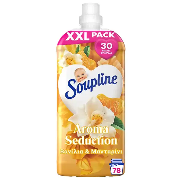 Soupline Μαλακτικό Συμπυκνωμένο XXL Pack Βανίλια & Μανταρίνι 78μεζ. 1,638lt