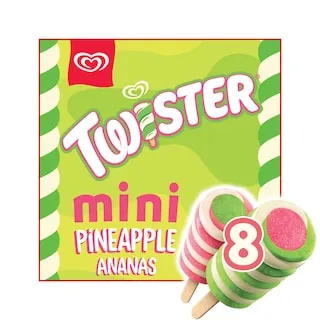 ΕΒΓΑ Παγωτό Twister Mini Pineapple 8x43.5g