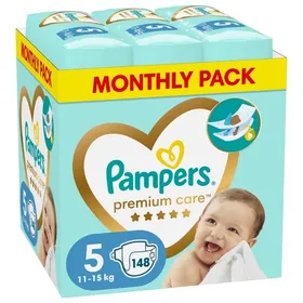 PAMPERS Πάνες Μωρού Premium Care Νο5 Αποκλειστικά Online 148 Τεμάχια