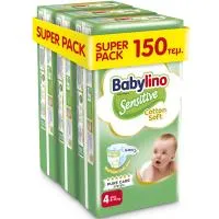 Βρεφική Πάνα Babylino Sensitive No 4 (7-18kg) (180 τεμ)