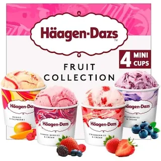 HAAGEN DAZS Παγωτό Fruit Collection 4 Mini Cups 326g