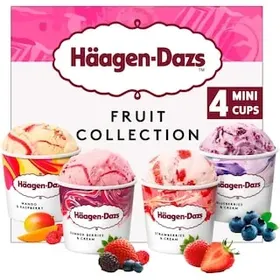 HAAGEN DAZS Παγωτό Fruit Collection 4 Mini Cups 326g