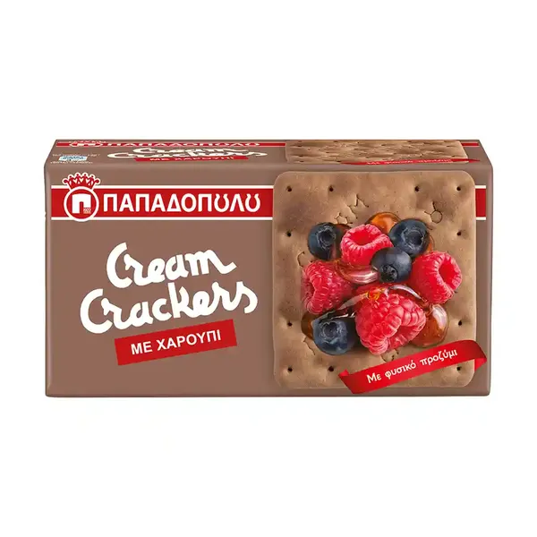 Παπαδοπούλου Cream Crackers Με Χαρούπι 100γρ.